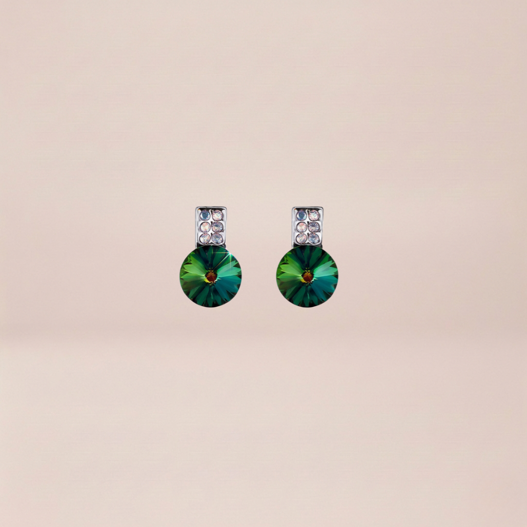 The Emerald Fern Drop Studs