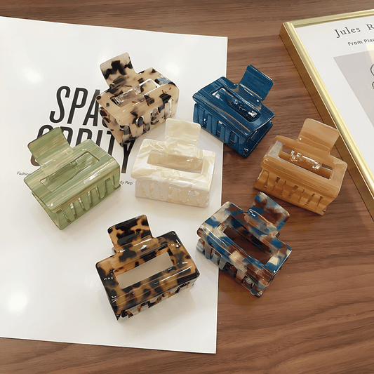 The Geometric Resin Square Claw Clip