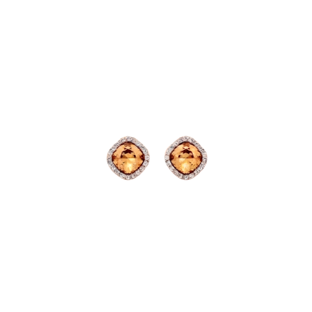 The Honey Glow Square Studs