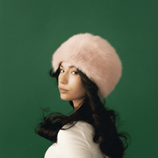 Pink Mink Plush Hat