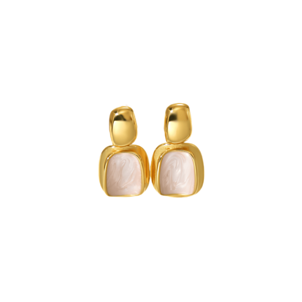 Enamel Block Drop Earrings