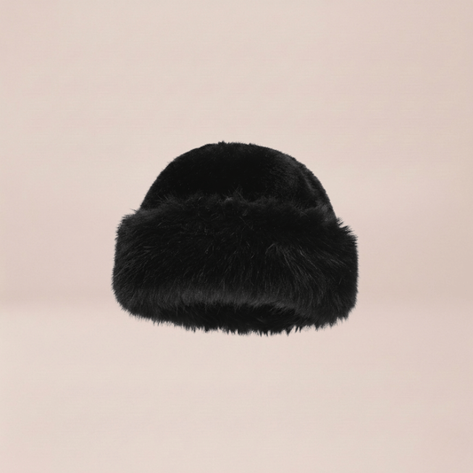 Midnight Luxe Faux-Fur Cossack Hat