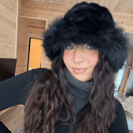 Midnight Luxe Faux-Fur Cossack Hat