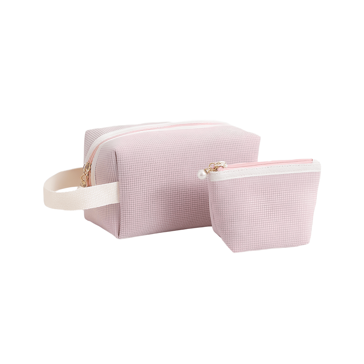Blush Rose Dual Cosmetic Pouch Set