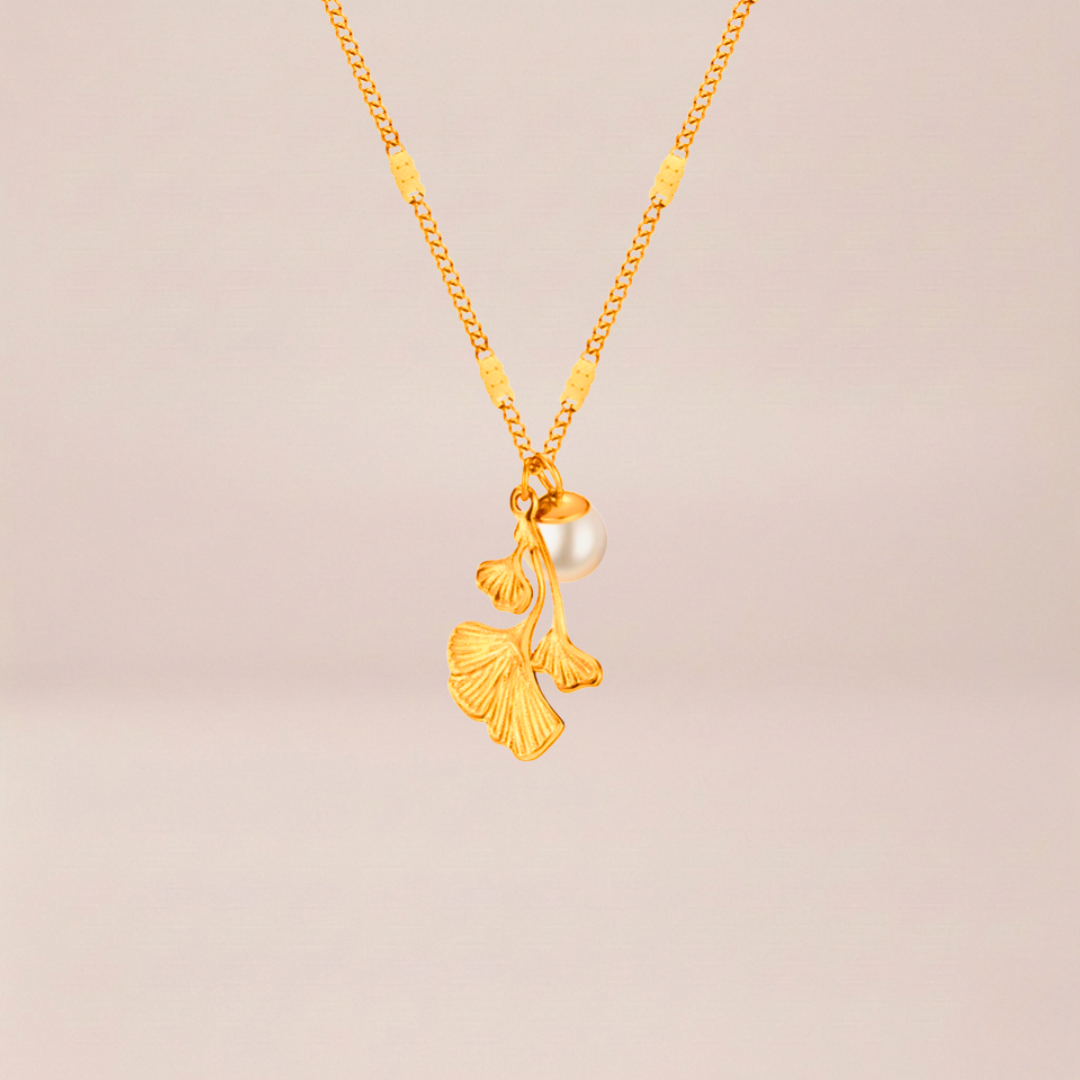 The Gilded Ginkgo Leaf Necklace