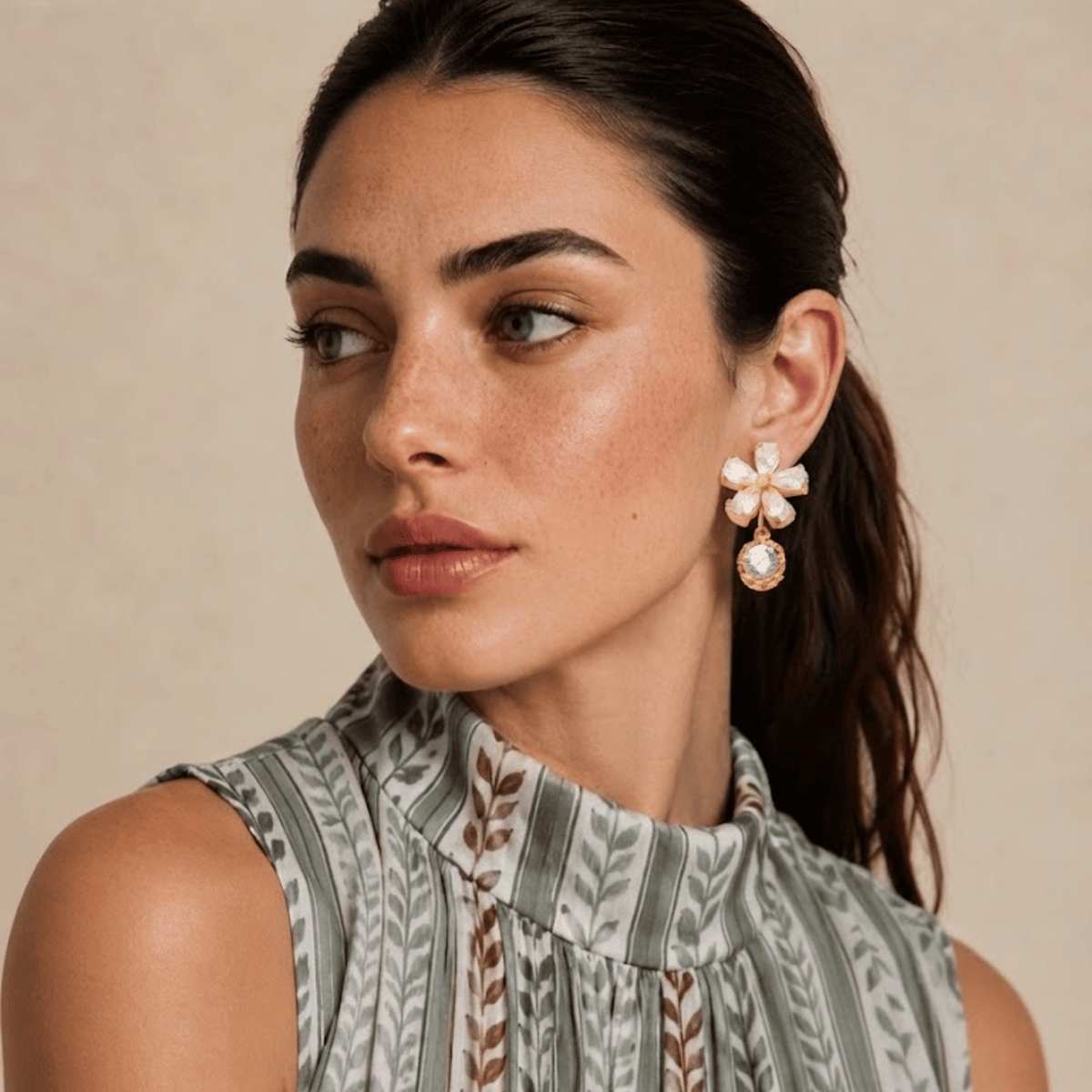 Crystal Blossom Statement Earrings