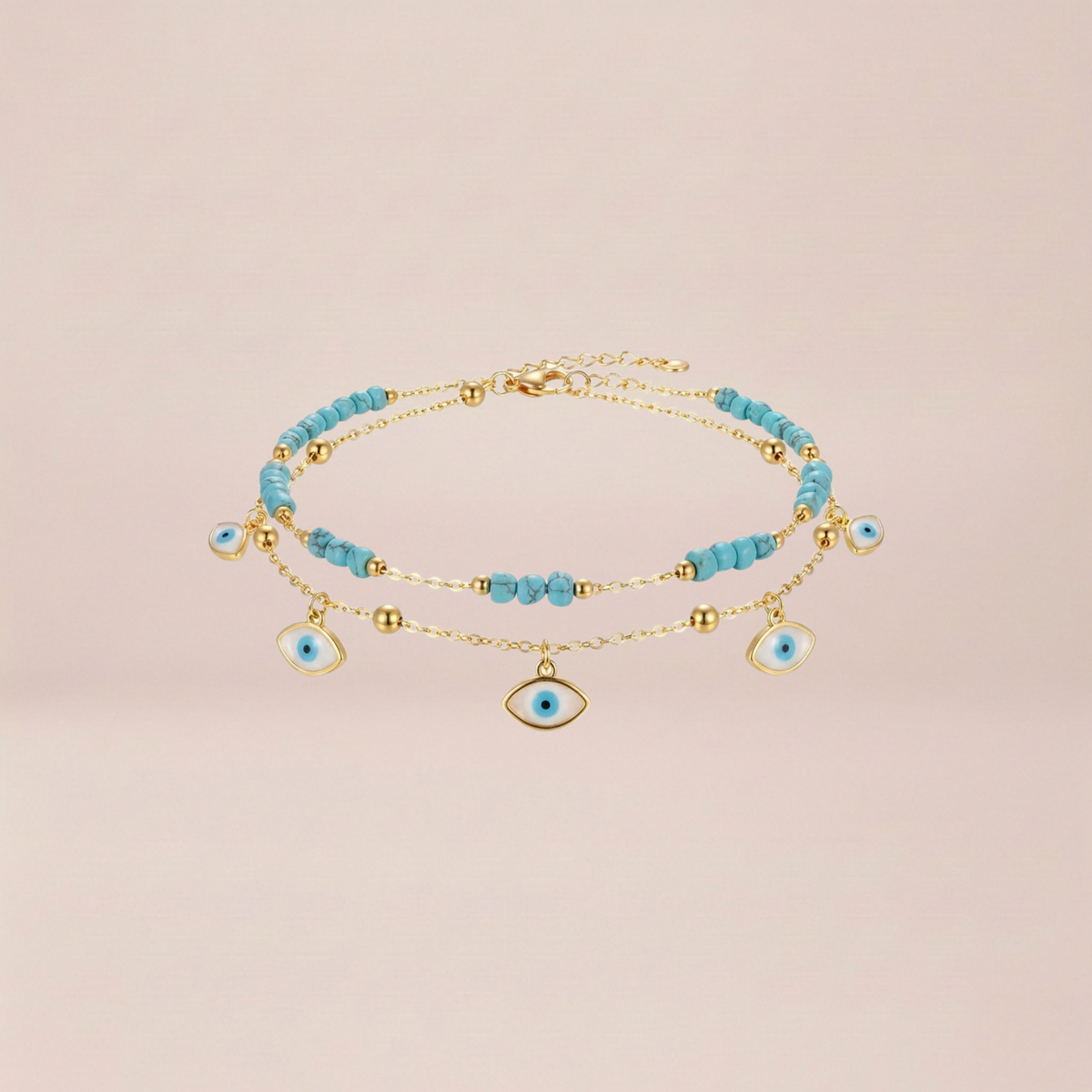 The Azure Evil Eye Anklet