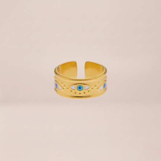 The Azure Evil Eye Ring