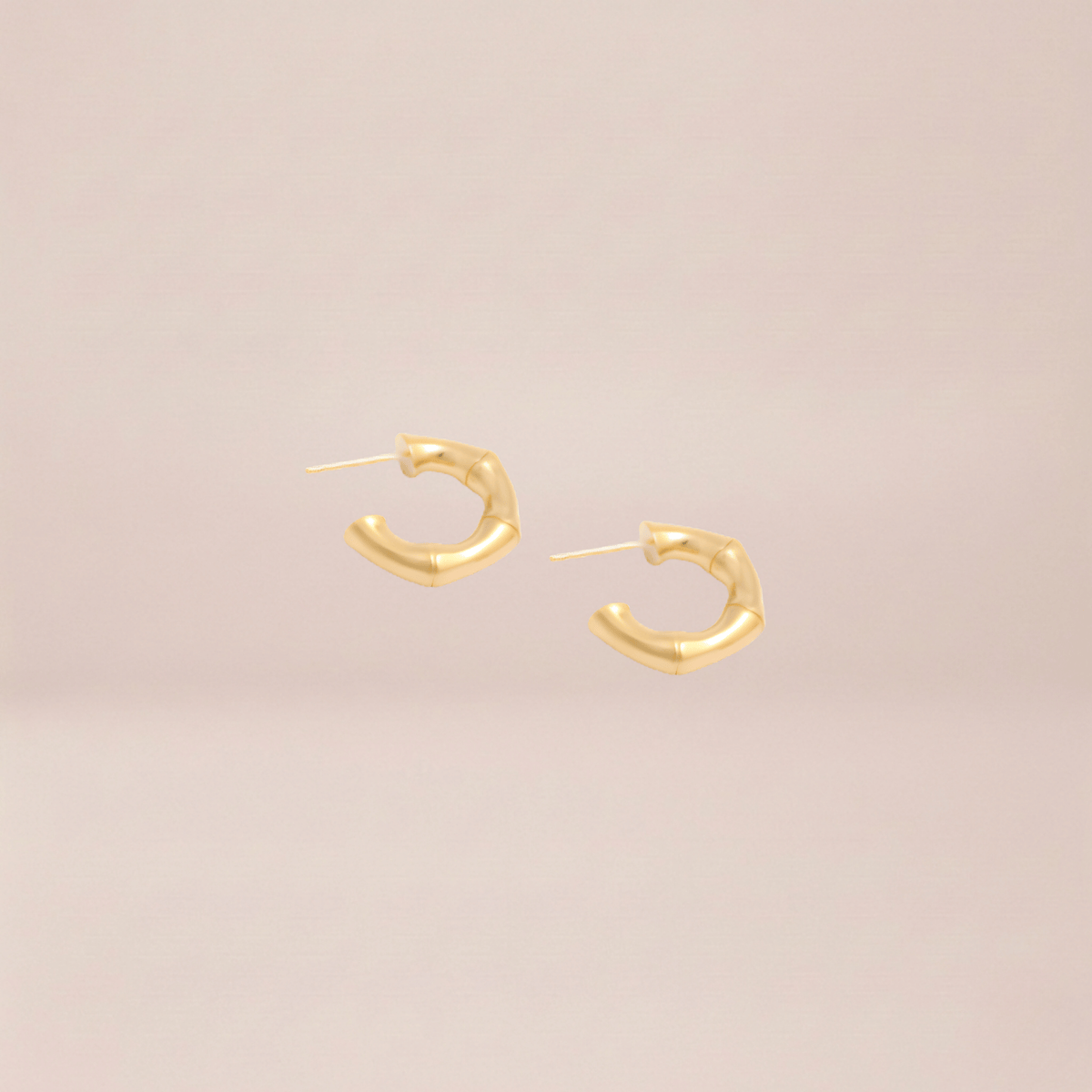 Bamboo Texture Hoop Earrings