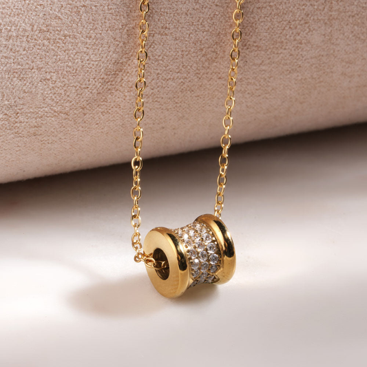 The Pavé Barrel Pendant
