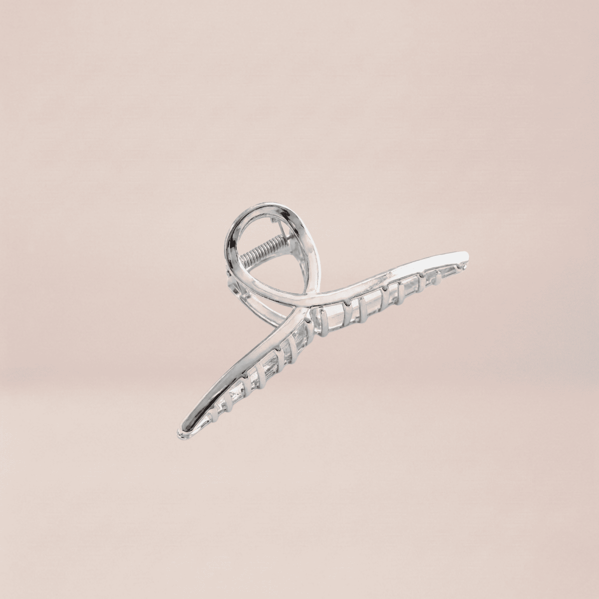 Metallic Cross-Loop Claw Clip