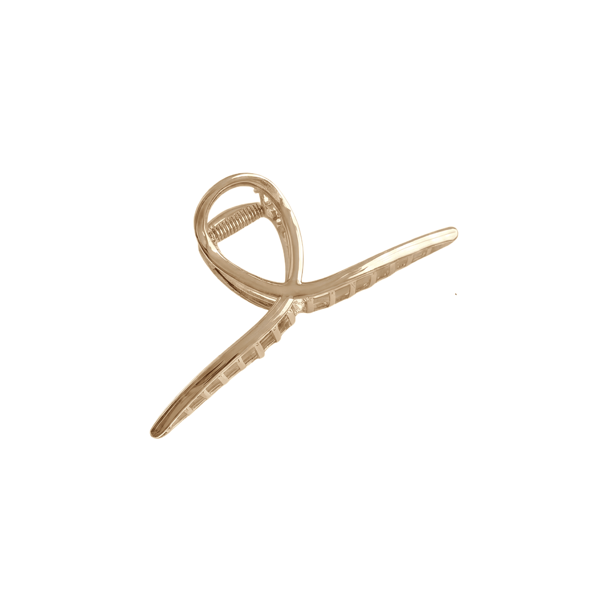 Metallic Cross-Loop Claw Clip