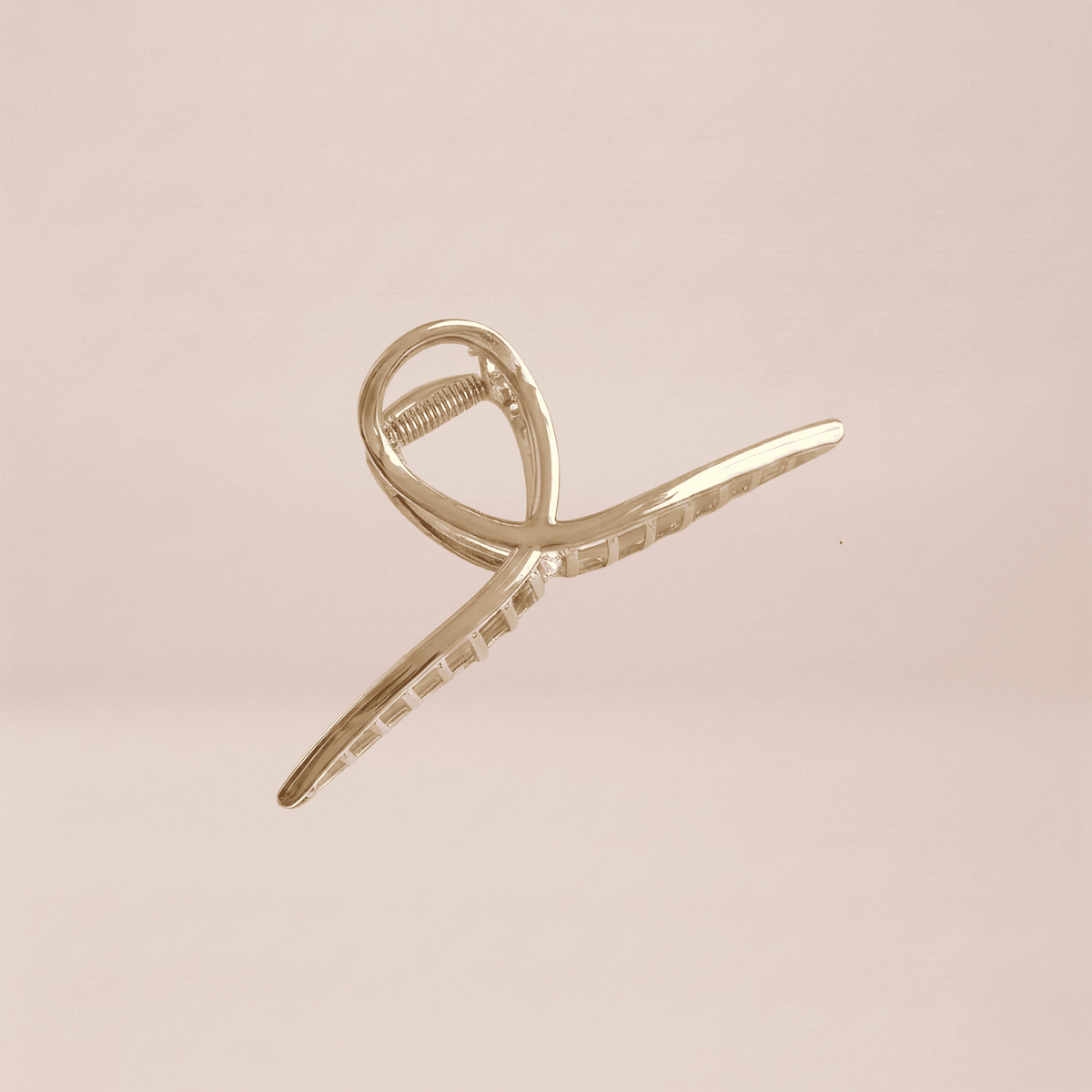 Metallic Cross-Loop Claw Clip