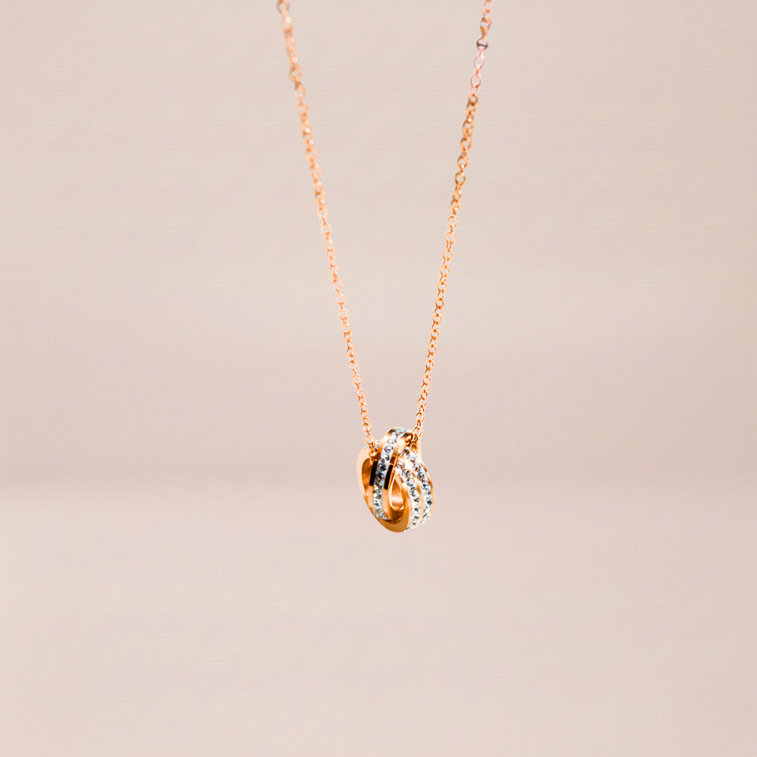 The Interlocked Rose Duo Pendant