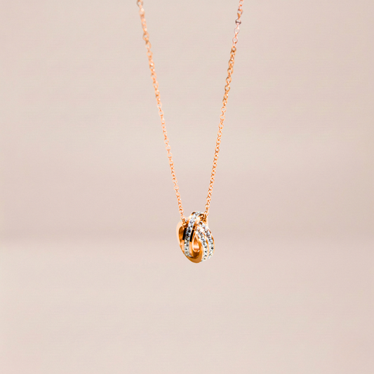 The Interlocked Rose Duo Pendant