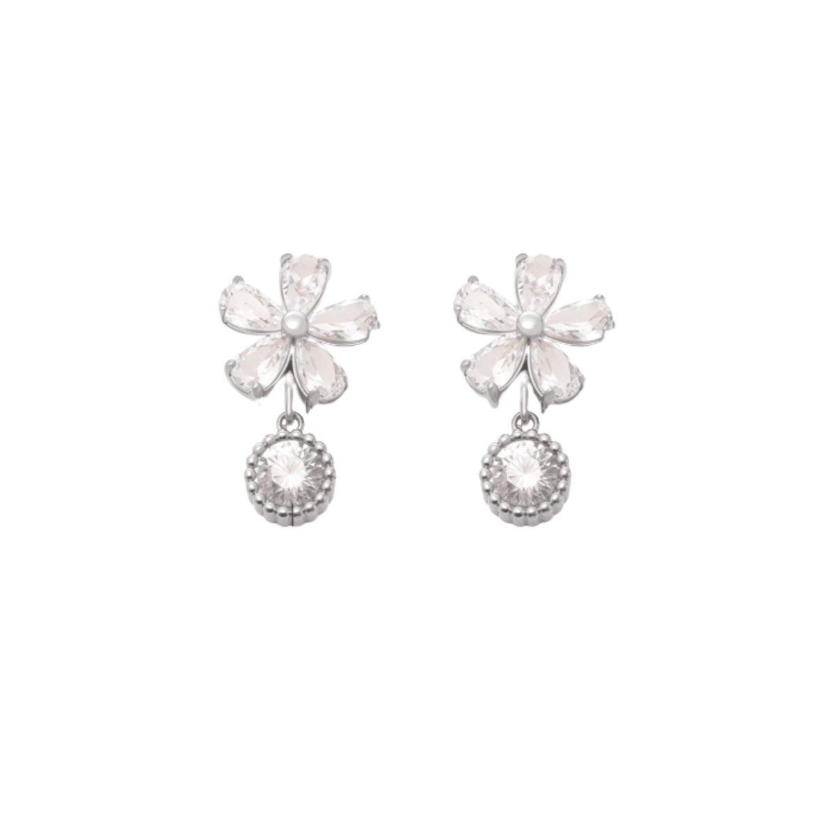 Crystal Blossom Statement Earrings