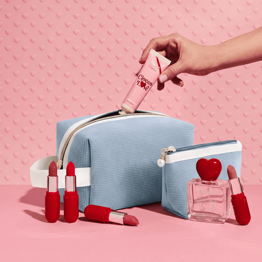 Sky Blue Dual Cosmetic Pouch Set