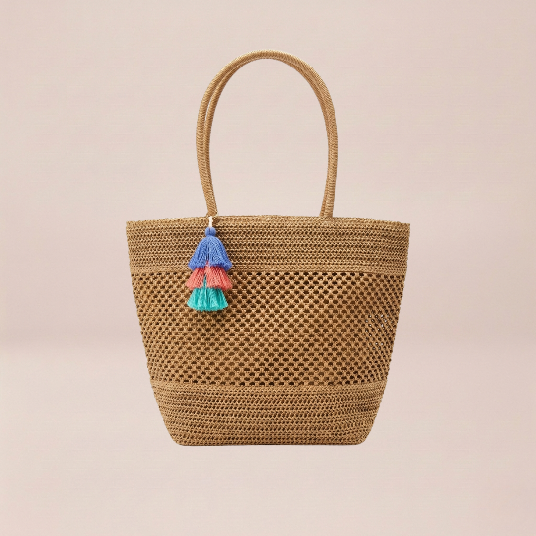Coastal Breeze Woven Tote Bag