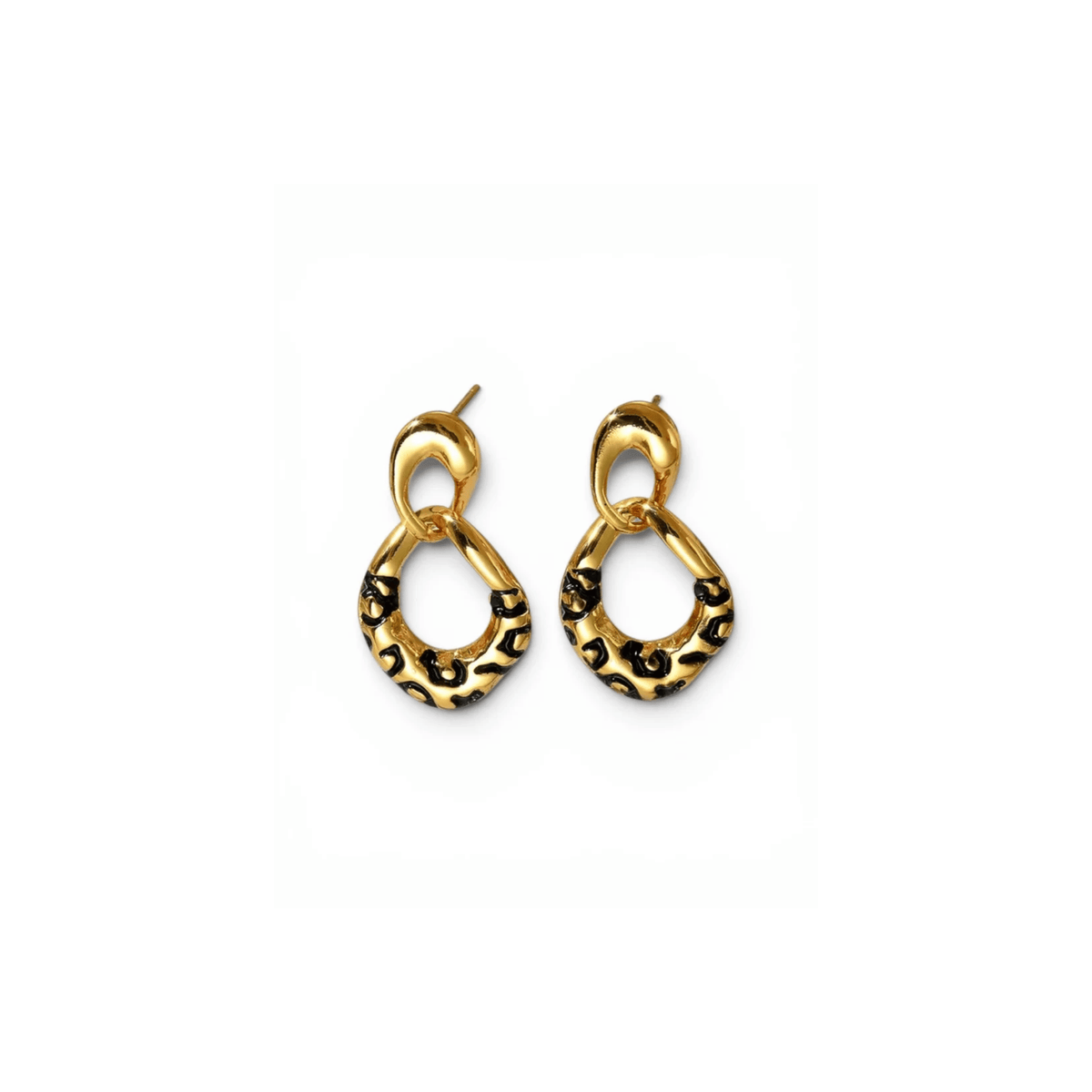Leopard Enamel Drop Earrings