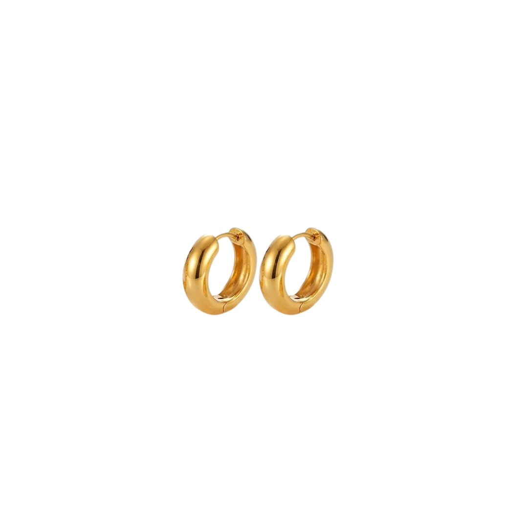 The Sculpted Drop Huggie Hoops