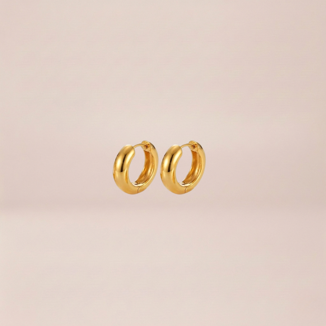 The Sculpted Drop Huggie Hoops