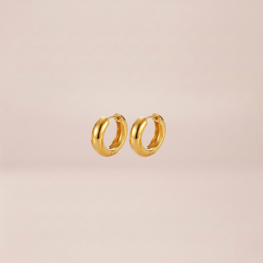 The Sculpted Drop Huggie Hoops