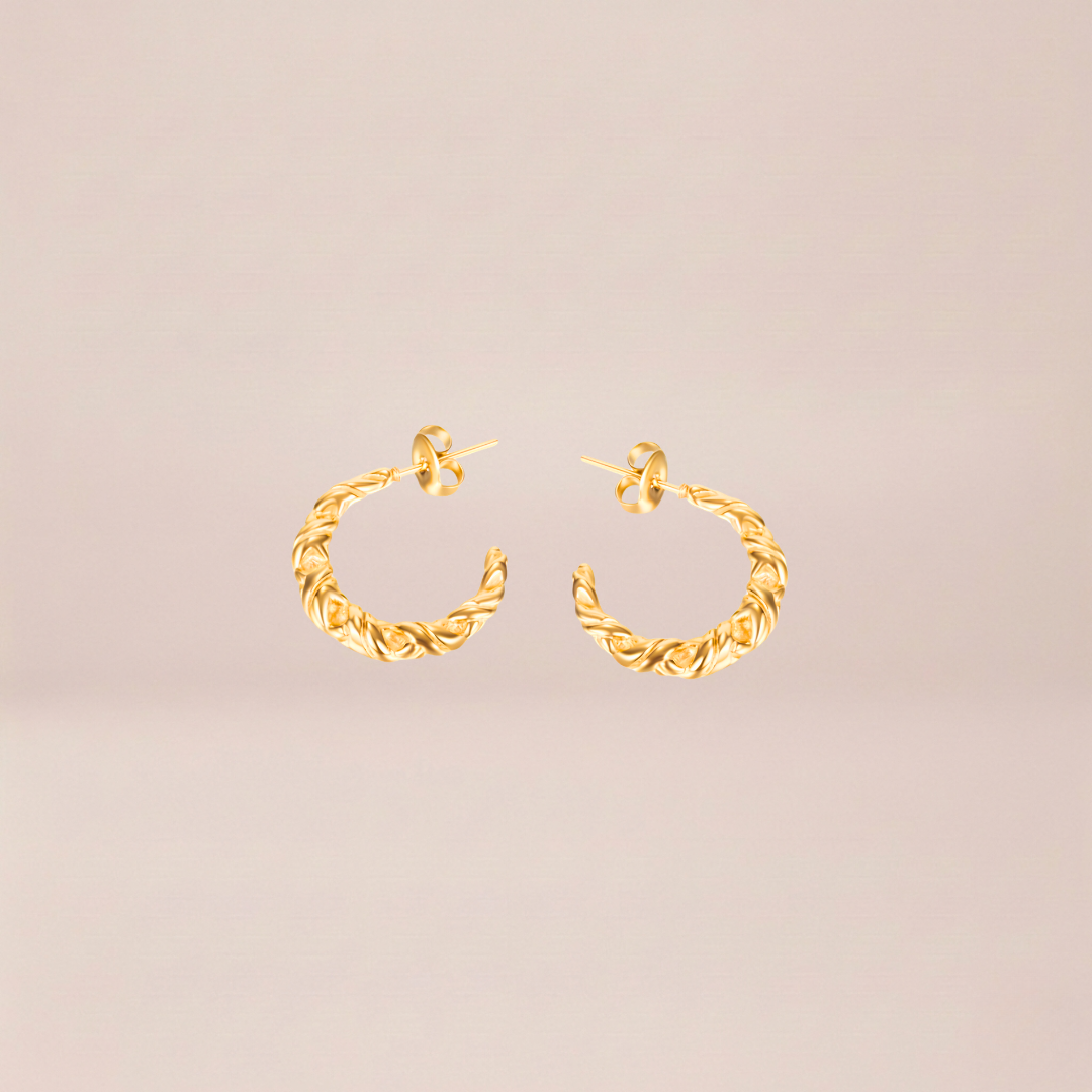 The Twisted Rope Hoop Earrings