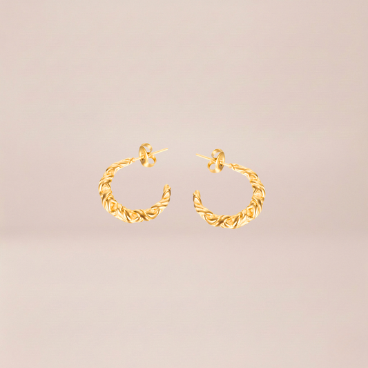 The Twisted Rope Hoop Earrings