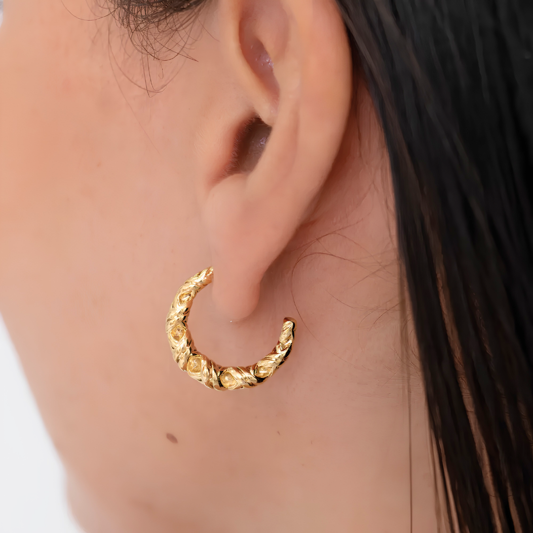 The Twisted Rope Hoop Earrings