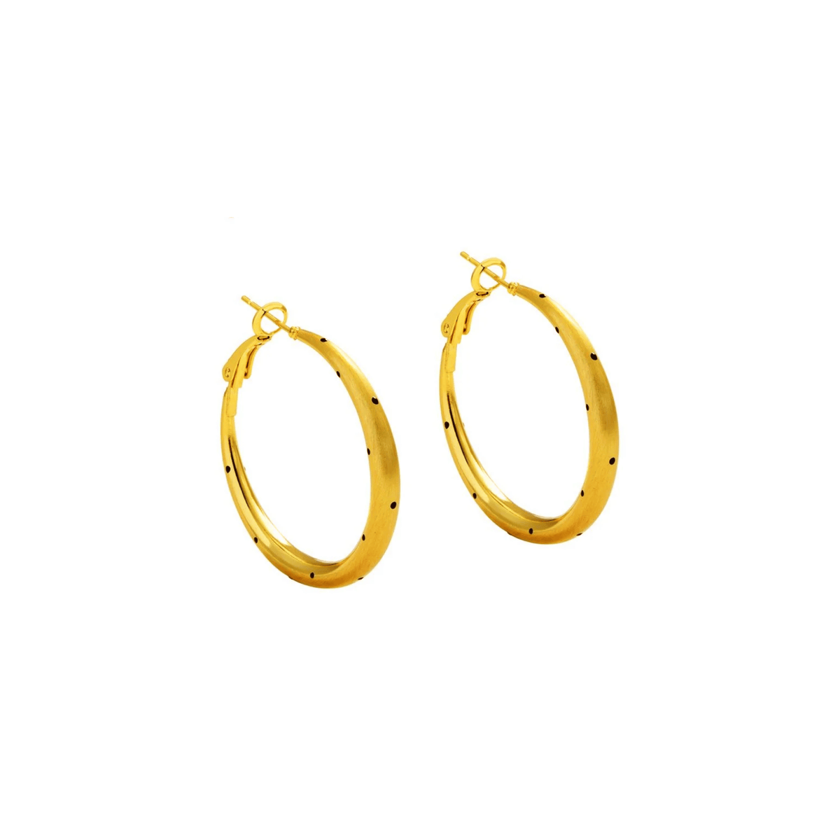 Speckled Studded Hoop Earrings