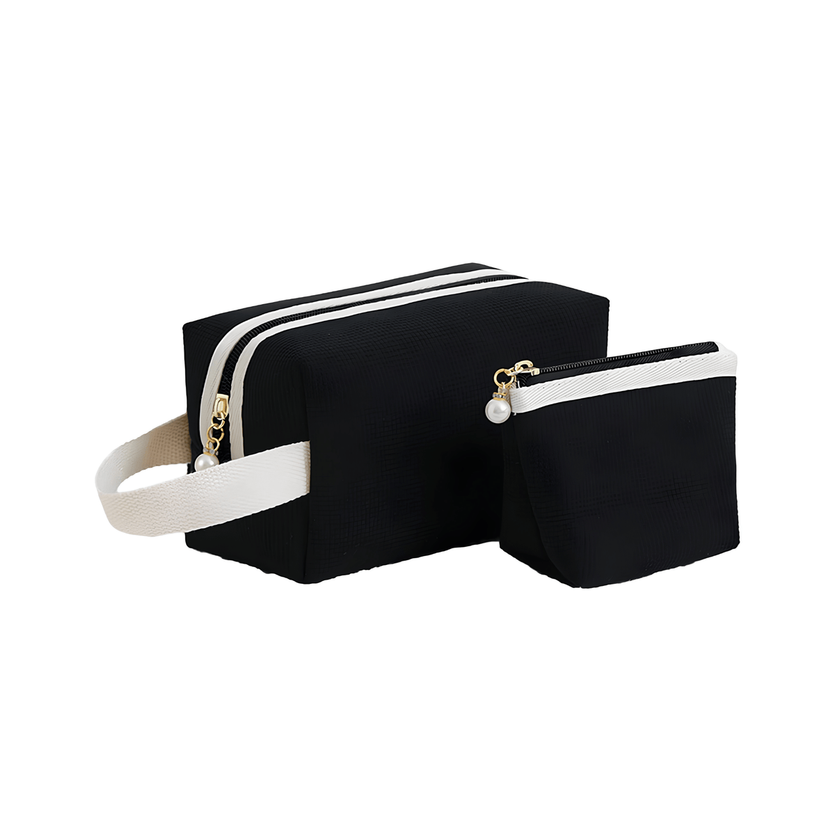 Classic Noir Dual Cosmetic Pouch Set