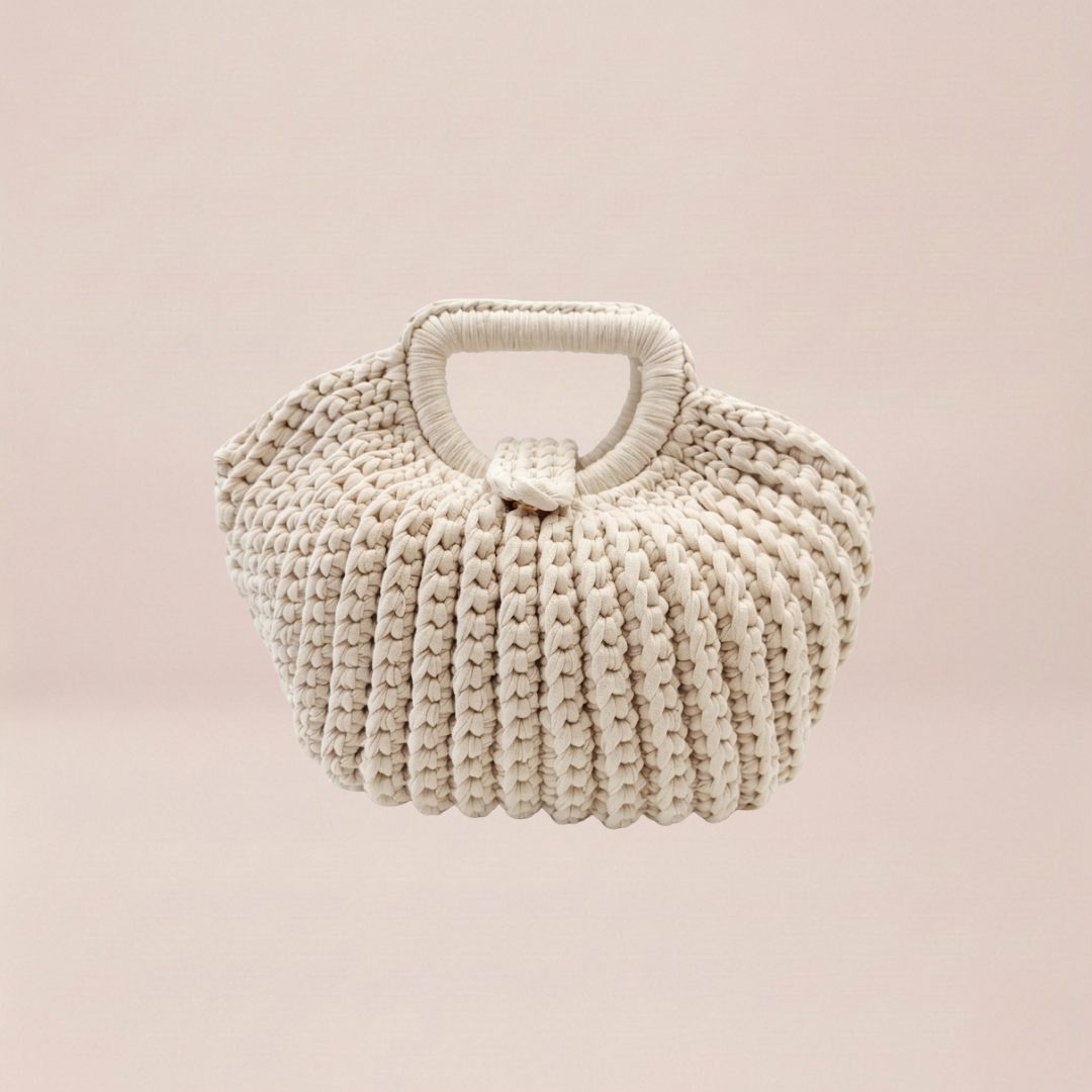 Cloud Crochet Handle Bag