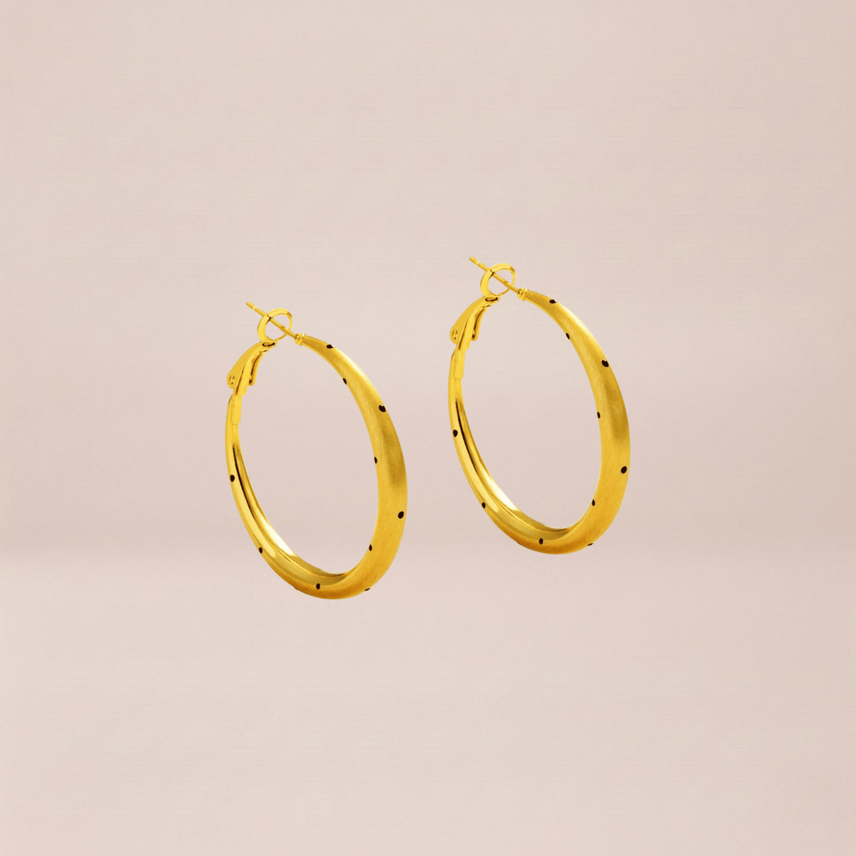 Speckled Studded Hoop Earrings
