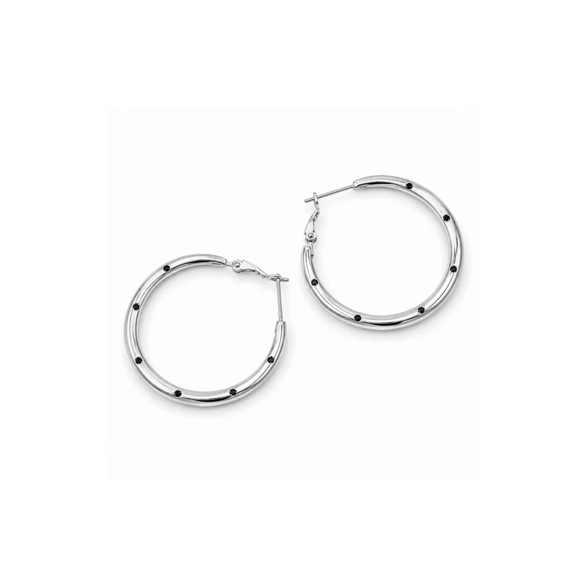 Speckled Studded Hoop Earrings