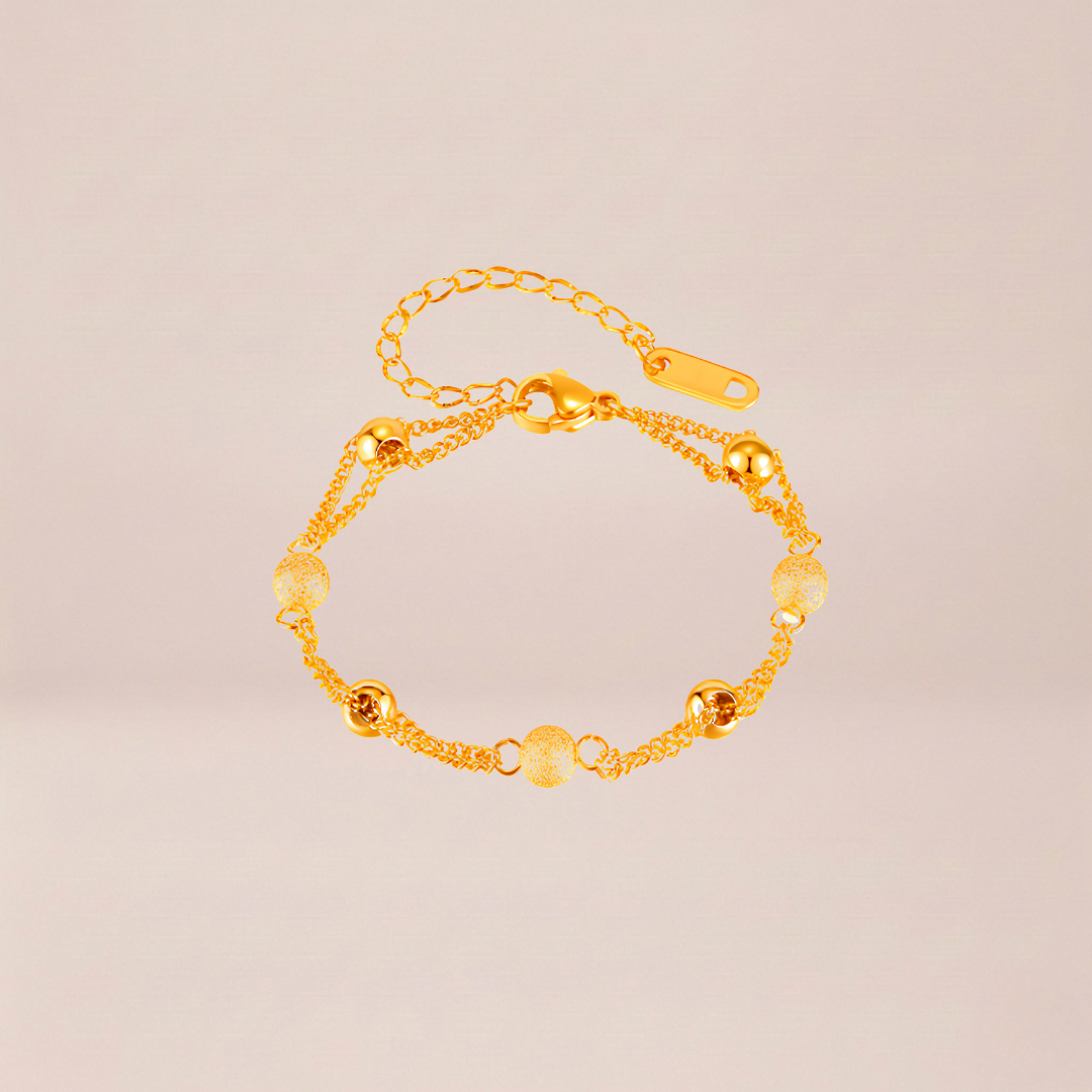 The Gilded Stardust Triple-Strand Bracelet