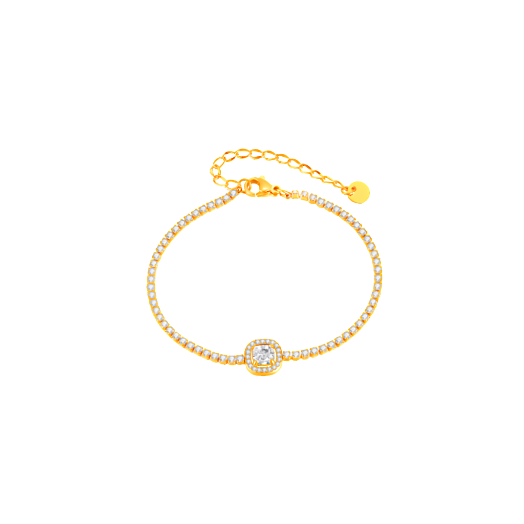 The Luminous Halo Tennis Bracelet