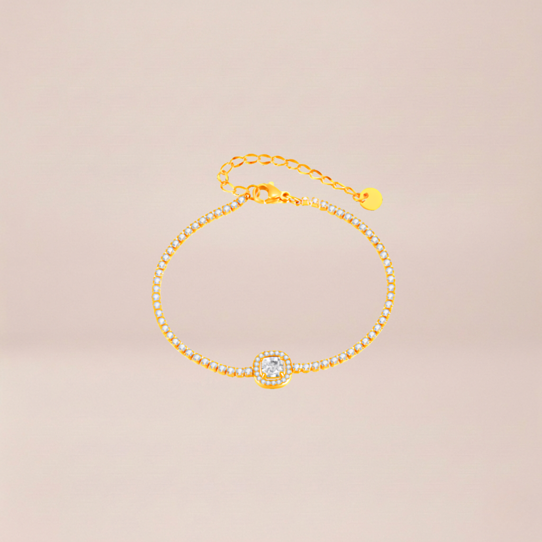 The Luminous Halo Tennis Bracelet