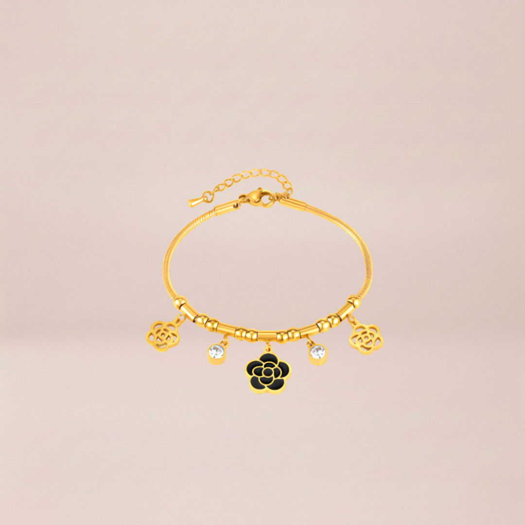 The Noir Blossom Charm Bracelet