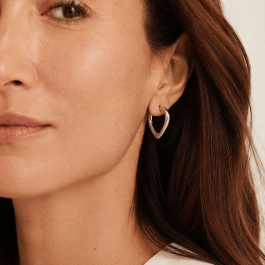 Sculptural Heart Hoop Earrings