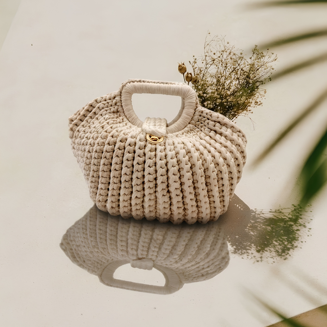 Cloud Crochet Handle Bag