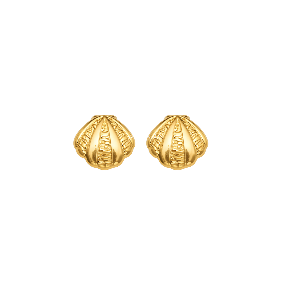 Gilded Seashell Stud Earrings