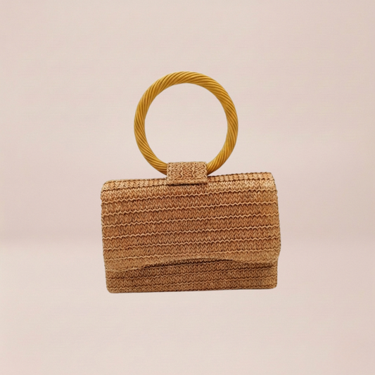 Golden Hour Paper Woven Bag