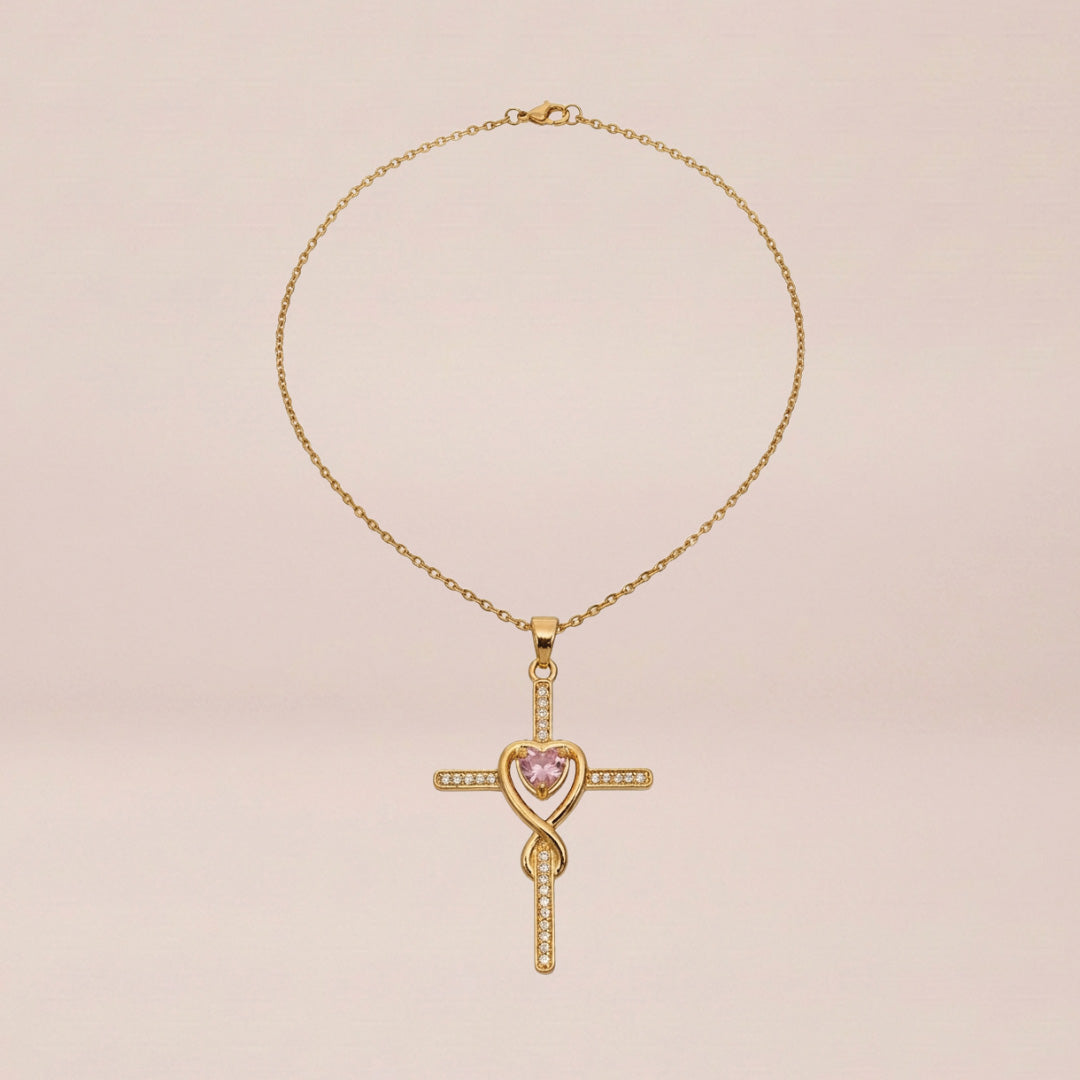 The Eternal Heart Cross Necklace