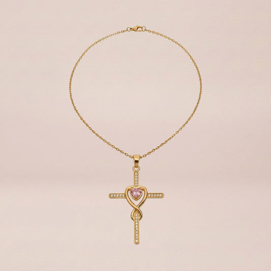 The Eternal Heart Cross Necklace