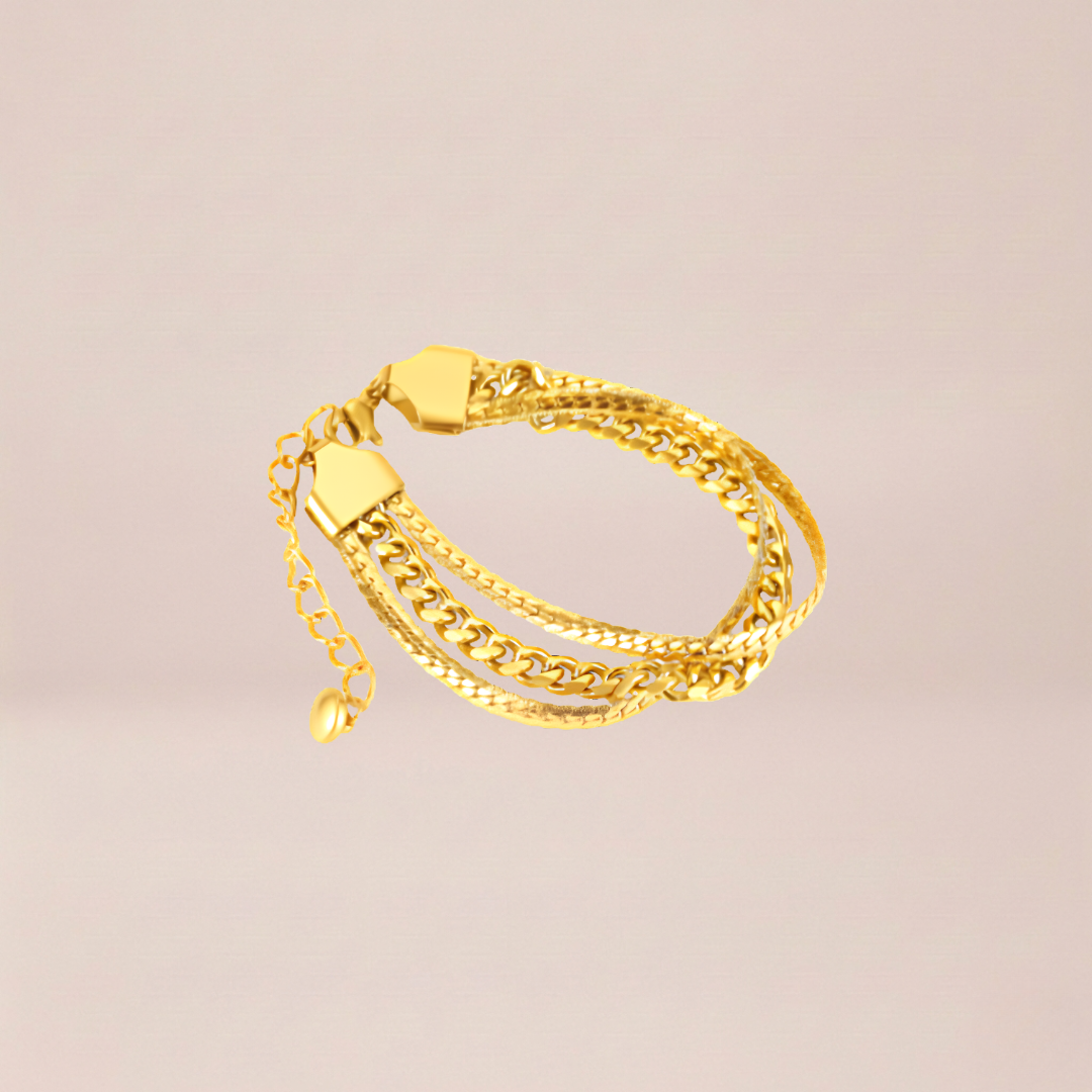 The Braided Cascade Multi-Chain Bracelet
