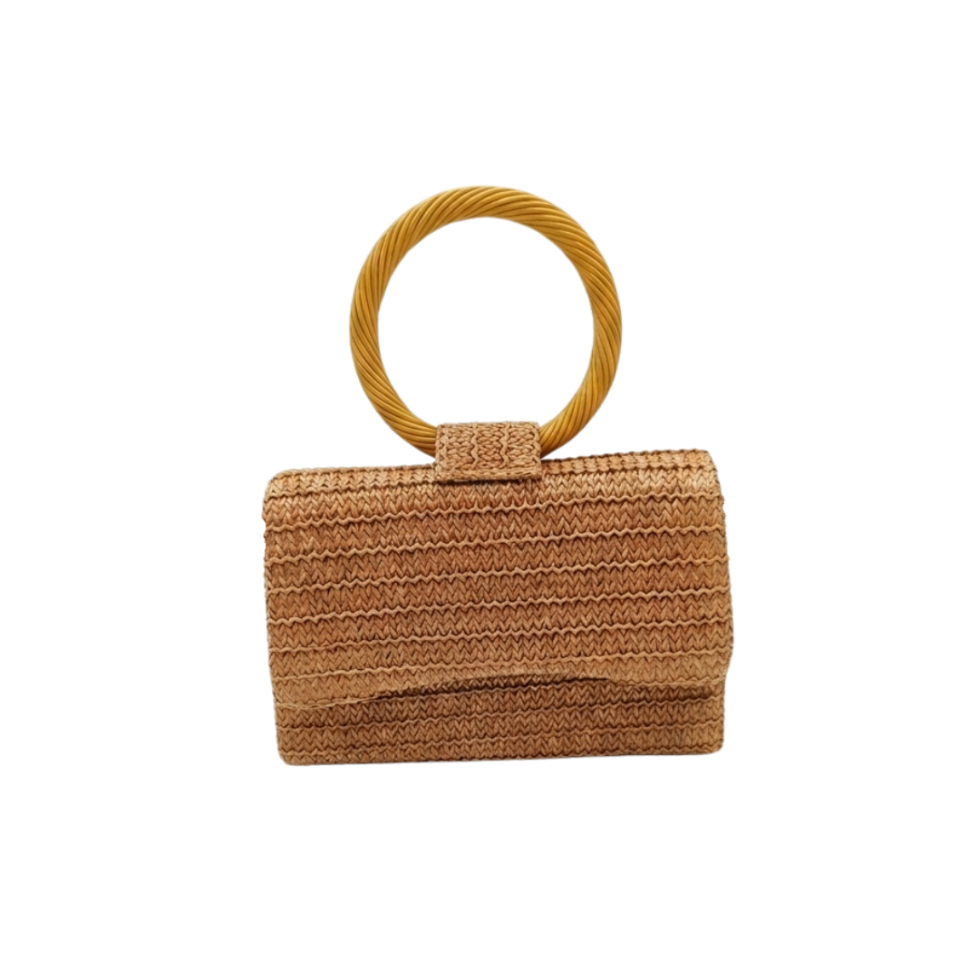 Golden Hour Paper Woven Bag