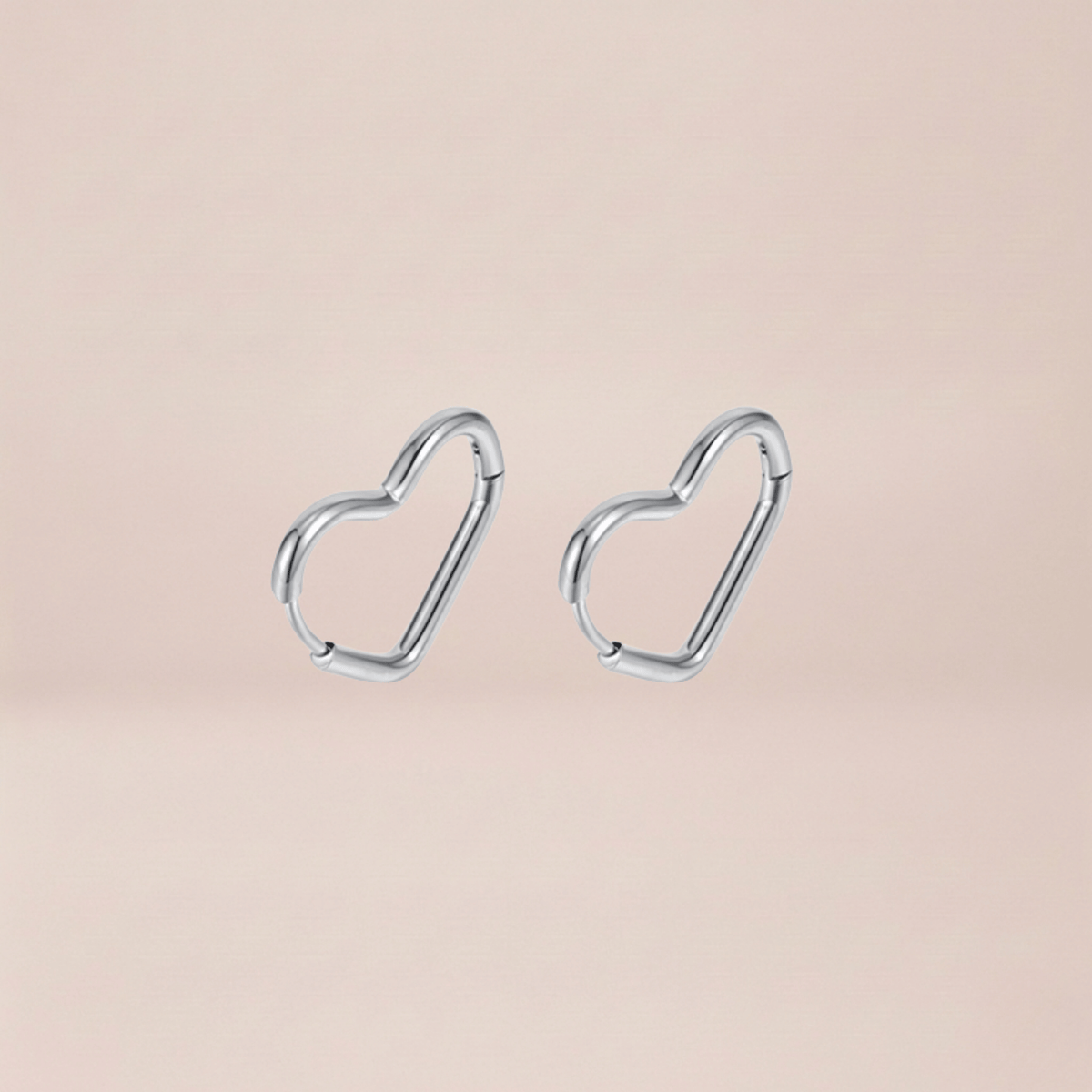 Sculptural Heart Hoop Earrings