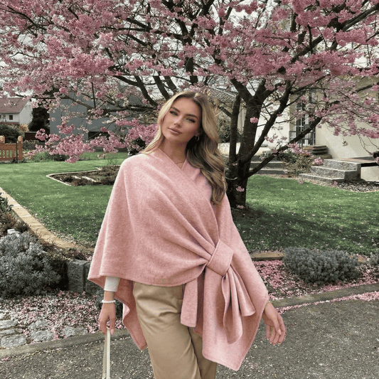 The Blush Petal Acrylic Poncho