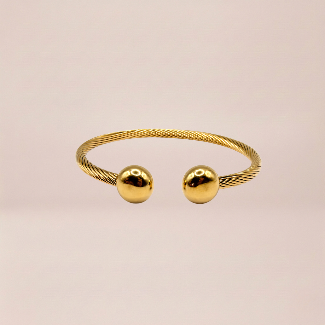 The Twisted Ball Terminal Bangle