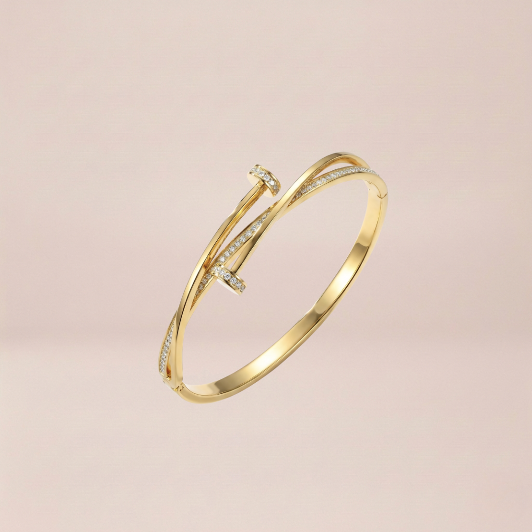 The Pavé Nail Motif Bangle